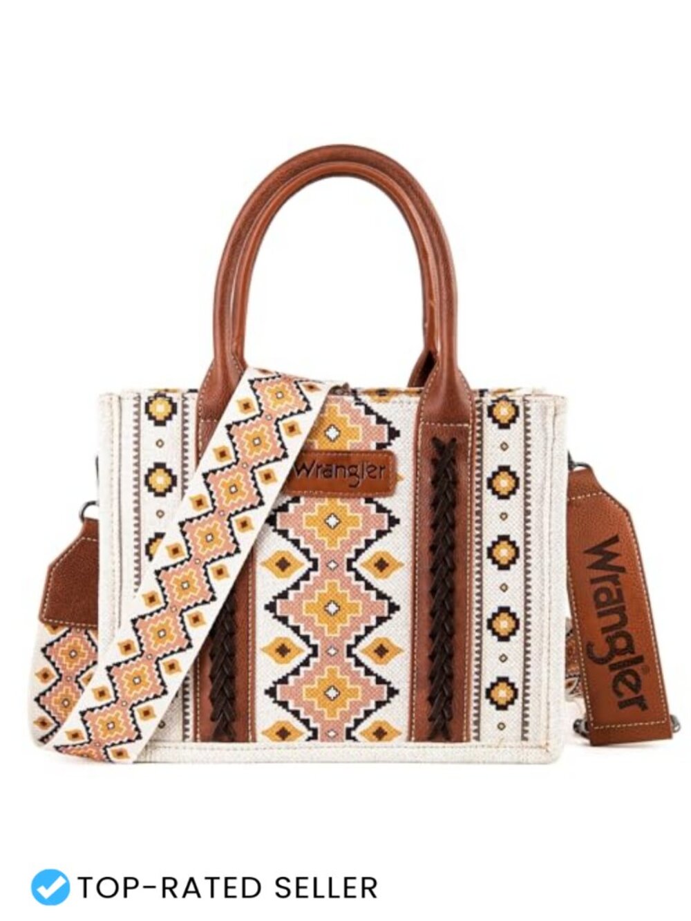 Wrangler Aztec Tote Bag Cotton Canvas Hobo Purses Guitar Strap